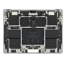 Tapa superior original plateada de MacBook Pro 16 A3403 2024 con batería y teclado ANSI US.