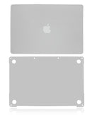 Skin protector plateado para MacBook Pro 13" A2251 (2020), cubre parte superior e inferior, vinilo antihuellas.