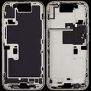 Marco medio de iPhone 16 Pro, titanio blanco usado, con pequeñas piezas, repuesto Apple.