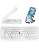Teclado plegable VEN-DENS VD-KB001 blanco, inalámbrico, compacto y portátil para dispositivos móviles.