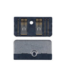 Conector FPC de batería para iPad 3 y iPad 4, plateado con contactos dorados, listo para instalación.