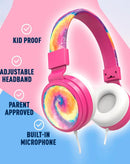 Encuentra auriculares con cable Gabba Goods Kids SafeSounds Tunes en Quetzaltenango, ideales para niños y con diseño de estrella tie dye.