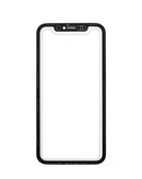 Reparación de vidrio frontal con OCA y marco metálico para iPhone 11 en Quetzaltenango.
