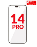 Compra un pack de 5 vidrios frontales con OCA para iPhone 14 Pro en Xela.