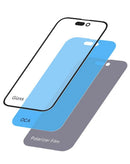 Vidrio frontal 3 en 1 para iPhone 13 Pro Max con película polarizadora y OCA, ideal para reparaciones de pantalla.