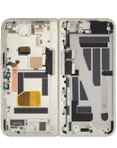 Pantalla OLED original con marco para Google Pixel 10 Pro Fold color Jade, ideal para reparación de pantalla.