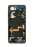 Pantalla OLED negra con marco para Google Pixel 3, ideal para reparación de pantallas.