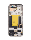 Pantalla OLED Google Pixel 9A Porcelain con marco y sensor de huellas, repuesto premium para reparación.