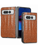 ¡Protege tu Google Pixel Fold con estilo en Xela Quetzaltenango con esta funda de cuero marrón de alta calidad!