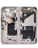 Pantalla OLED con marco para Google Pixel 9 Pro Fold (Porcelain), ideal para reparación.