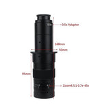 Lente C Mount ajustable 120X 180X 300X zoom 0.7X~4.5X 25mm