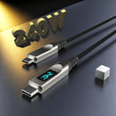 Puerto de carga i2C 240W con display digital, ideal para reparación de celulares.
