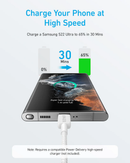 ¡Consigue tu puerto de carga Anker 322 USB C-C trenzado de 60W en blanco con garantía en Quetzaltenango! 📱🔌