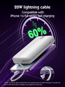 Batería LDNIO PQ24 de 20000mAh y 22.5W en color blanco disponible en Quetzaltenango.