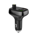 Cargador de carro Bluetooth 5.0 FM LDNIO C704Q con 2X USB A+C y cable USB A-C (30W) (3ft)