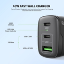 Encuentra el cargador de pared rápido Esoulk EA18 Dual USB-C + USB-A (NEGRO) de 40W en Quetzaltenango, Xela.