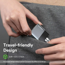 Cargador de pared dual USB-C PD Esoulk 45W negro, para carga rápida de dispositivos.