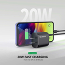 Encuentra el adaptador de pared USB C Esoulk de 20W en Quetzaltenango con SlowBack, disponible en color negro, en Warranty Product Xela.