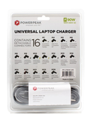 Encuentra el cargador universal de laptop PowerPeak de 90W con 16 conectores en Quetzaltenango, Xela.