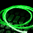 Puerto de carga USB A-L visible LED fluido con carga rapida (Verde) (3ft)
