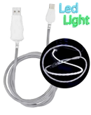 Cable USB de carga rápida con LED visible de 3 pies en color gris en Xela Quetzaltenango.
