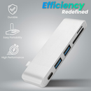 Hub multiport USB-C con garantía en Xela Quetzaltenango, ideal para conectar varios dispositivos a la vez.