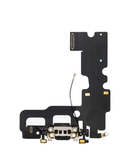 Puerto de carga negro con cable flex para iPhone 7, repuesto para reparación.