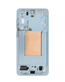 Pantalla OLED Sky Blue para Samsung Galaxy S26 Plus, con marco, 120Hz, calidad Aftermarket Plus para reparación.