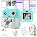 Cámara digital instantánea SNAP'Z azul de 12 Mpx con rollo de sticker, lista para imprimir SlowBack.