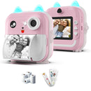 Cámara digital rosa SNAP'Z Instant Print de 12 Mpx con rollo de stickers, imprime fotos al instante.