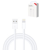Cable de carga USB A a Lightning de 9 pies (2.7m), 10W, SlowBack, color blanco, para Apple.
