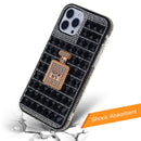 Protege tu iPhone 7G / 8G / SE 2020 con estilo con la funda Crystal Stones con adorno de perfume en color negro en Quetzaltenango.