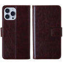 Protege tu iPhone 13 Mini con estilo con esta funda de cuero con portatarjetas en color café en Xela Quetzaltenango.