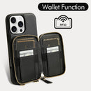 Bolso cruzado con cierre para iPhone 14 Pro Max en color negro en Quetzaltenango.