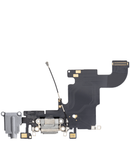 Puerto de carga negro para iPhone 6S, conector Lightning y componentes internos. Reparación de piezas Apple.