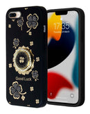 Carcasa de lujo con diamantes brillantes y anillo Negro para iPhone 7/8 en Xela Quetzaltenango.