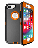 Funda heavy duty para iPhone 7/8 en color negro y naranja en Xela, Quetzaltenango.