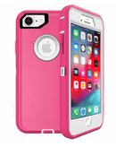 Protege tu iPhone 7/8 con un resistente y vibrante case heavy duty en color HOT PINK & WHITE en Quetzaltenango.