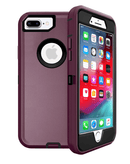 Funda resistente SlowBack para iPhone 8 Plus/7 Plus, en color negro, con bordes reforzados para máxima protección.