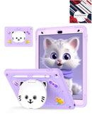 Protege tu iPad 10.2 con esta funda a prueba de golpes en color morado, con atril y ranura para lápiz, disponible en Xela Quetzaltenango.
