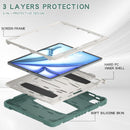 Encuentra en Xela un estuche protectivo con soporte para iPad Air 13 (2024) / Pro 12.9 (3rd / 4th / 5th / 6th) de color verde.