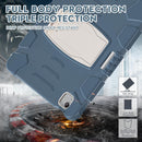 Protege tu iPad Air 13 o Pro 12.9 con esta funda azul de cuerpo completo con soporte incorporado, disponible en Xela.