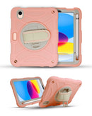 Funda heavy duty ROSE GOLD para iPad 10.9" / iPad 11 con correa de hombro ajustable, protección robusta.