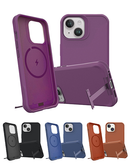 Encuentra la funda de silicona con cargador inalámbrico y soporte metálico para iPhone 14 Plus / 15 Plus en Xela Quetzaltenango.