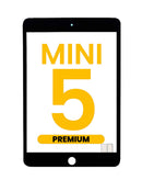 Vidrio digitalizador negro para iPad Mini 5, repuesto original, ideal para reparación de pantalla táctil.
