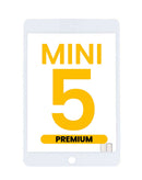 Vidrio digitizer blanco premium para iPad Mini 5, perfecto para reemplazar pantallas dañadas.