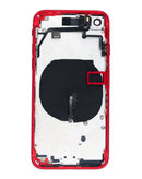 Tapa trasera con componentes pequenos preinstalados iPhone SE (2022) (RED)