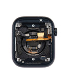 Carcasa de aluminio negro para Apple Watch Series 7 (45mm) GPS, vista frontal.