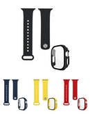 Kit iWatch 49mm con banda de silicona soft, funda bumper y vidrio templado en Quetzaltenango.