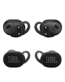 Auriculares JBL Endurance Race 2 True Wireless negros, impermeables, ideales para deportes y entrenamiento.
